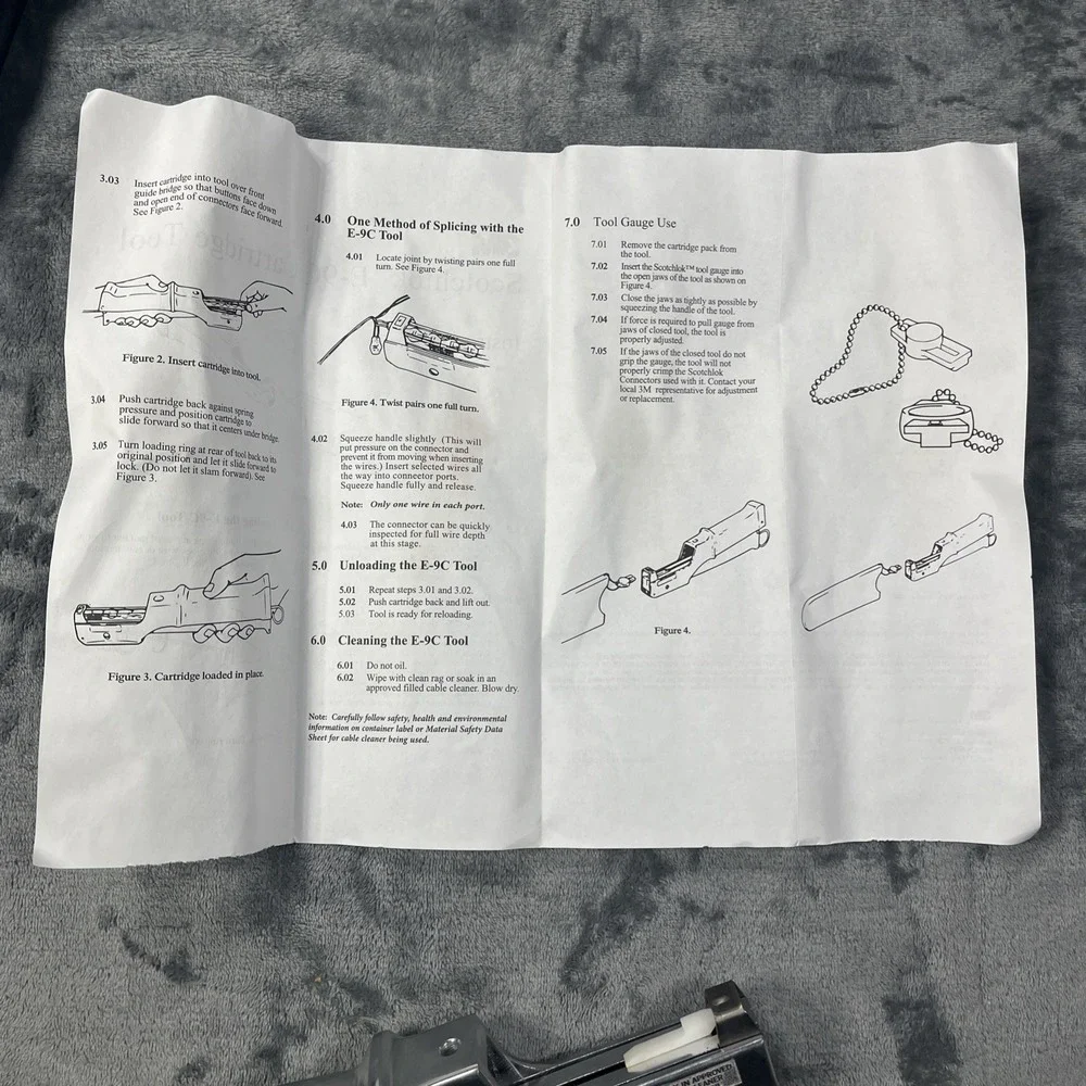 3M SCOTCHLOCK E-9C Cartridge‎ Tool Crimping Connector Black Case TelComm EUC